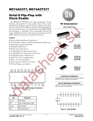 MC74ACT377NG datasheet  